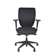 Bürodrehstuhl Optime, schwarz, gepolsterte, höhenverstellbare