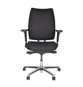 Bürostuhl Upscale, schwarz / chrom, mit Armlehnen, bis 110kg