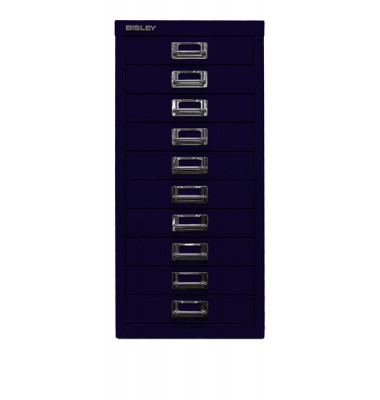 Schubladenschrank MultiDrawer™ 29er Serie L2910639, Stahl, 10 Schubladen (Vollauszug), A4, 27,9 x 59 x 38 cm, blau