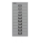 Schubladenschrank MultiDrawer™ 29er Serie L2910645, Stahl, 10 Schubladen (Vollauszug), A4, 27,9 x 59 x 38 cm, lichtgrau