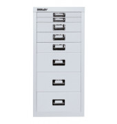Schubladenschrank MultiDrawer™ 29er Serie L298645, Stahl, 8 Schubladen (Vollauszug), A4, 27,8 x 59 x 38 cm, lichtgrau