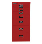 Schubladenschrank MultiDrawer™ 29er Serie L298670, Stahl, 8 Schubladen (Vollauszug), A4, 27,8 x 59 x 38 cm, rot