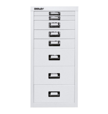 Schubladenschrank MultiDrawer™ 29er Serie L298696, Stahl, 8 Schubladen (Vollauszug), A4, 38 x 59 x 27,8 cm, weiß