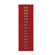 Schubladenschrank MultiDrawer™ 39er Serie L3915670, Stahl, 15 Schubladen (Vollauszug), A4, 27,9 x 86 x 38 cm, rot