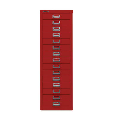 Schubladenschrank MultiDrawer™ 39er Serie L3915670, Stahl, 15 Schubladen (Vollauszug), A4, 27,9 x 86 x 38 cm, rot Schubladenschrank MultiDrawer™ 39er Serie L3915670, Stahl, 15 Schubladen (Vollauszug), A4, 27,9 x 86 x 38 cm, rot