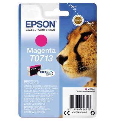 Druckerpatrone T0713 C13T07134012 (T0713), magenta, ca. 250 Seiten