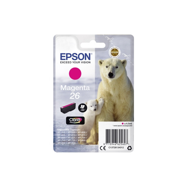 8715946625607 - Druckerpatrone Claria Premium 26 (C13T26134012) magenta 8715946625607 Epson