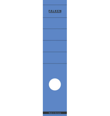 Rückenschilder lang/breit blau 60x290mm