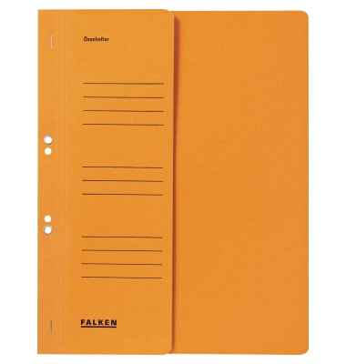 Ösenhefter, orange, DIN A4, 250g/qm Manila-RC-Karton, 1/2 Vorderdeckel,