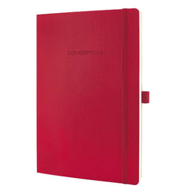 Notizbuch CO315, Conceptum, rot, A4, liniert, 80g, 97 Blatt / 194 Seiten