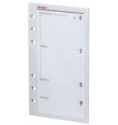 Kalendereinlage 02-0058, Kompakt, 1 Woche / 2 Seiten, 95x167mm (A6), 2026