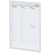 Kalendereinlage 02-0096, Manager Vertikal, 1 Woche / 2 Seiten, 14,5x20,9cm (BxH) (A5), 2027