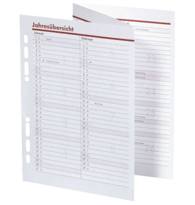 Kalendereinlage 02-0570, Manger, 12 Monate / 2 Seiten, 145x209mm (A5), 2025