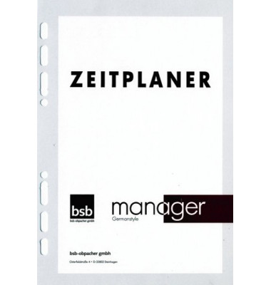 Kalendereinlage 02-0057, Kompakt Komplett-Set, 1 Woche / 2 Seiten, 95x167mm (A6), 2025