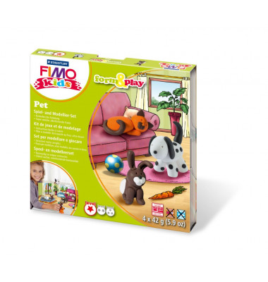 8034-02LY Form&Play Modellierset Fimo Kids Pet