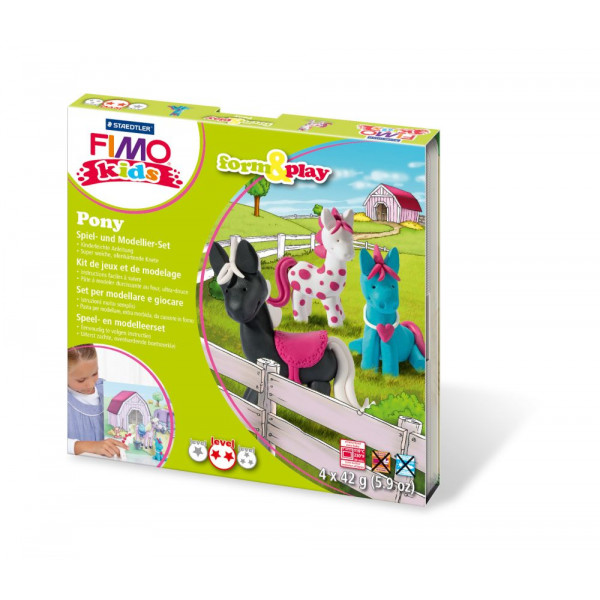 4007817806142 - Fimo Kids 8034-08LY Form&Play Modelliermasse-Set 4x 42g Pony 4007817806142 168 Gramm