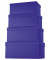 Geschenkkarton One Colour hoch 4-teilig mit Rillenprägung dunkelblau