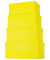 Geschenkkarton One Colour hoch 4-teilig mit Rillenprägung gelb