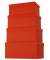 Geschenkkarton One Colour hoch 4-teilig mit Rillenprägung rot