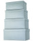 Geschenkkarton One Colour hoch 4-teilig mit Rillenprägung silber