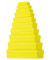 Geschenkkarton One Colour flach 10-teilig mit Rillenprägung gelb