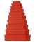 Geschenkkarton One Colour flach 10-teilig mit Rillenprägung rot