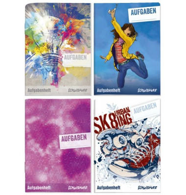 Hausaufgabenheft 2319-7 Aufgabenheft mini / keine, A6, 80g, sortiert, 32 Blatt / 64 Seiten