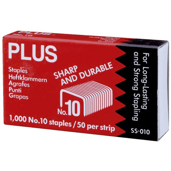 4977564177102 - Heftklammern Plus Japan Nr10 30089 Edelstahl verzinkt No 10 Heftleistung 10 Blatt max  4977564177102 PLUS JAPAN