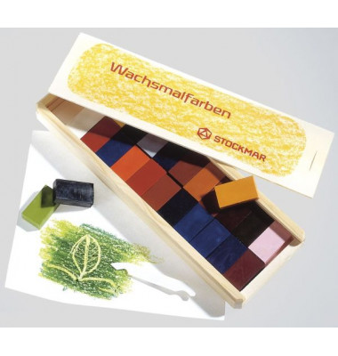 Wachsmalbl&ouml;cke Bienenwachs, 35600, farbig sortiert, Bl&ouml;cke, 41x23x12mm