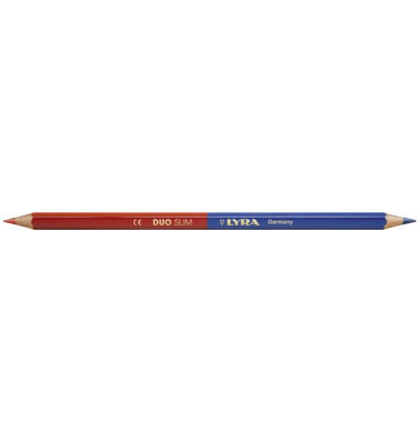 Farbstift DUO Slim, L2920101, rot+blau, sechskant