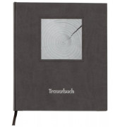 Kondolenzbuch 510090 schwarz 21x24cm 288 Seiten Ledereinband