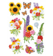 3369 Decorsticker Schmucketikett moderne Blumen 30