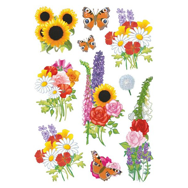 10 Stück Herma 3369 Decorsticker Schmucketikett moderne Blumen 30 4008705033695 Herma 30 Stück