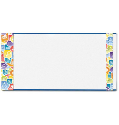 HERMA Buchschoner 270 x 540 mm transparent blauer Rand Heftschoner Einband