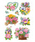 3354 Decorsticker Schmucketikett Blumen-Gestecke