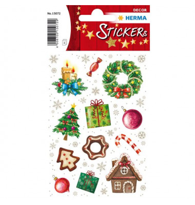 15072 Decorsticker Schmucketikett Weihnachtszeit