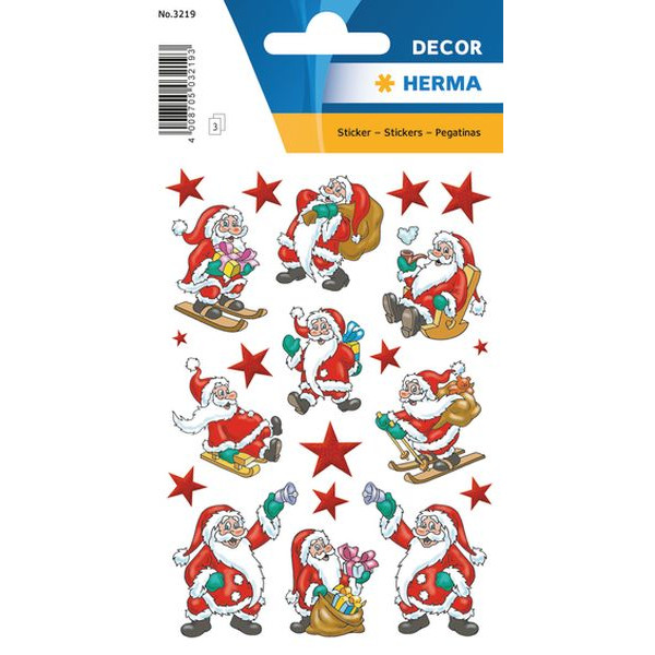 4008705032193 - 3219 Decorsticker Schmucketikett Weihnachtsmann 4008705032193 27 Stück