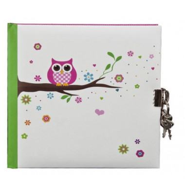 Tagebuch 44043, Eule, 16,5x16,5cm (BxH), 96 Seiten