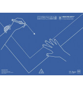 Schreibunterlage 906.01.19 blau Skizze 50x43cm