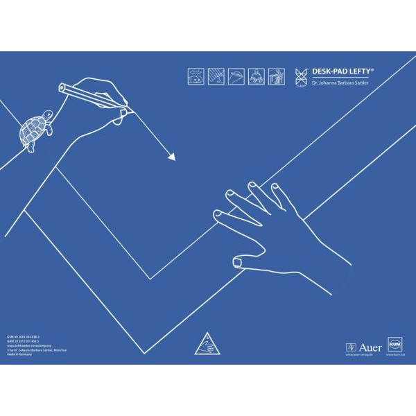4064900048285 - Schreibunterlage Desk-Pad Lefty 9060219 Motiv Linkshänder 50x43cm Kunststoff 4064900048285 KUM