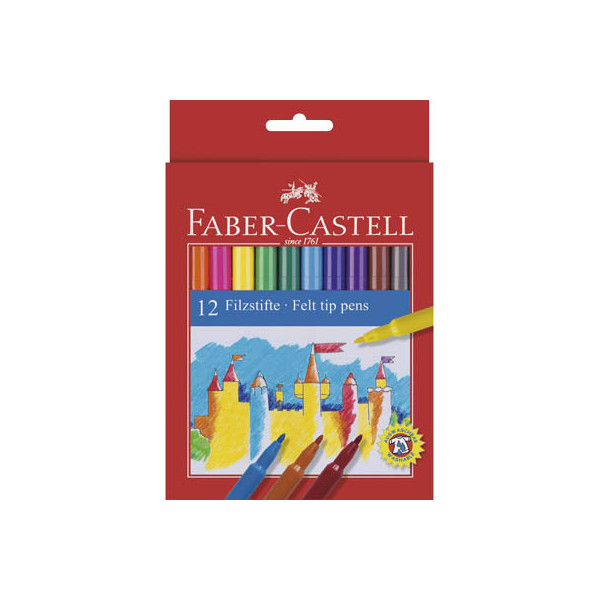 4005405542014 - FABER-CASTELL Filzstifte FABER Filzstifte Im 12er Etui 10 mm Mehrfarbig 4005405542014 - FABER-CASTELL Filzstifte FABER Filzstifte Im 12er Etui 10 mm Mehrfarbig