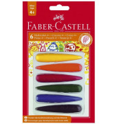 Wachsmalkreide 4+Finger 120404 6er Etui farbig sortiert Keilform