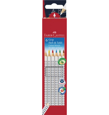 Buntstifte-Set Colour GRIP Heft & Tafel, 113210, farbig sortiert, dreikant, Packung
