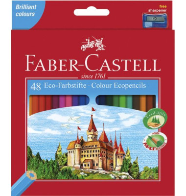 Buntstifte Castle 48-farbig sortiert 7 x 175mm mit Spitzer Buntstifte Castle 48-farbig sortiert 7 x 175mm mit Spitzer