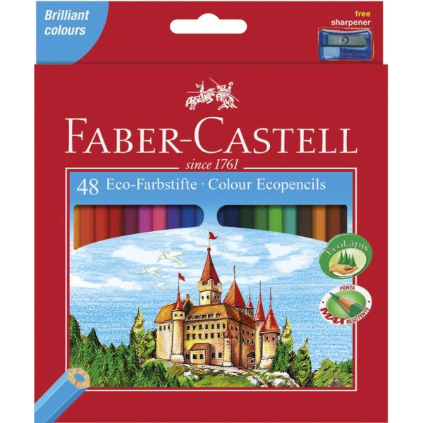 Faber-Castell Buntstifte-Set Castle, 120148, farbig sortiert, sechskant, Packung 7891360579922 Faber-Castell 48 Stück