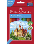 Buntstifte Castle 36-farbig sortiert 7 x 175mm mit Spitzer