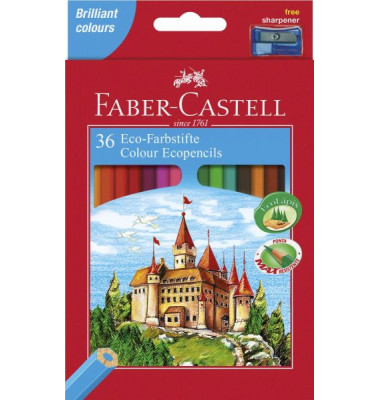 Buntstifte Castle 36-farbig sortiert 7 x 175mm mit Spitzer