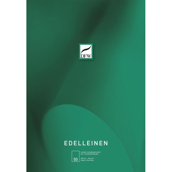 4016182821001 - Briefblock 820100 Edelleinen Lineatur 20   blanko A4 80g grün 50 Blatt 4016182821001 DFW