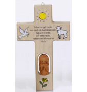 N414 20x12cm Kinderkreuz m.Spruch