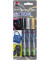 Stoffmalstift Glitter 01190 000 00080, gold, silber, schwarz, 3 mm, 3er-Set